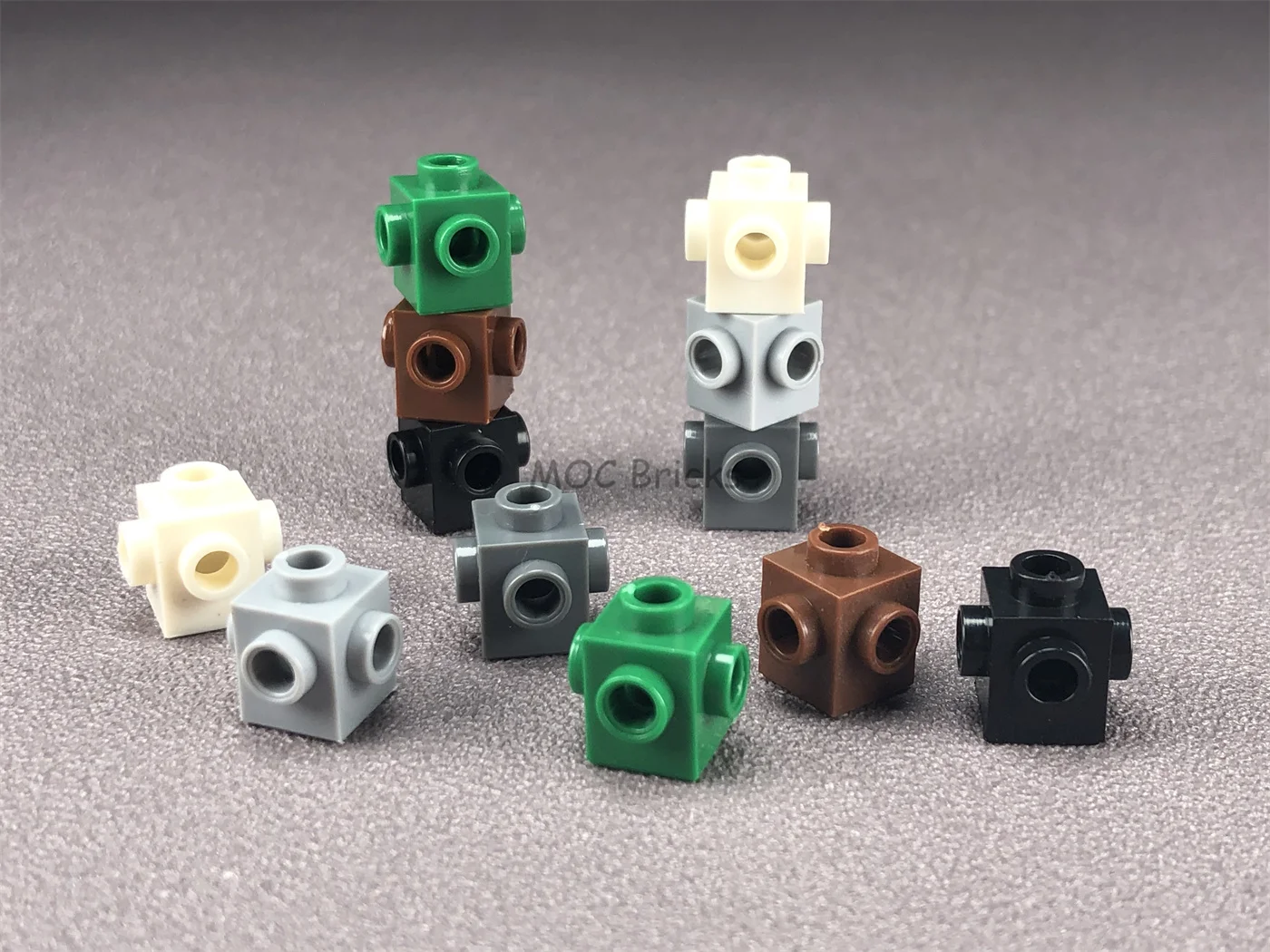 50 шт./лот MOC кирпичи модифицированные 1x1 с шипами по 4 сторонам 4733 сборные