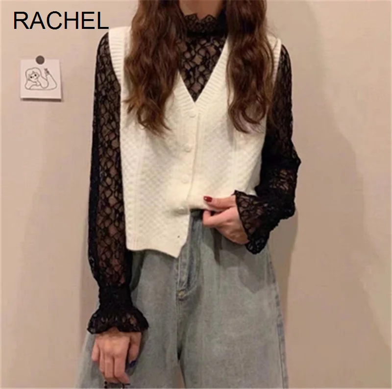 

Style Loose Sleeveless Collar Korean Style Waistcoat Rac