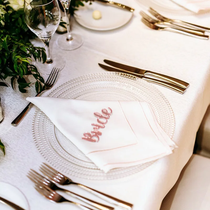 Индивидуальное акриловое название лазерная резка украшения для свадебного