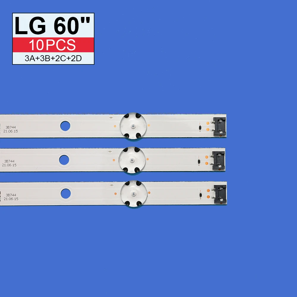 10pcs 3v LED backlight strip for   60UJ6309 60UJ6300 60UJ6050 60UJ630V 60UJ634V EAV63673006 60UJ63_UHD_A B C D NC600DGE AAFXC