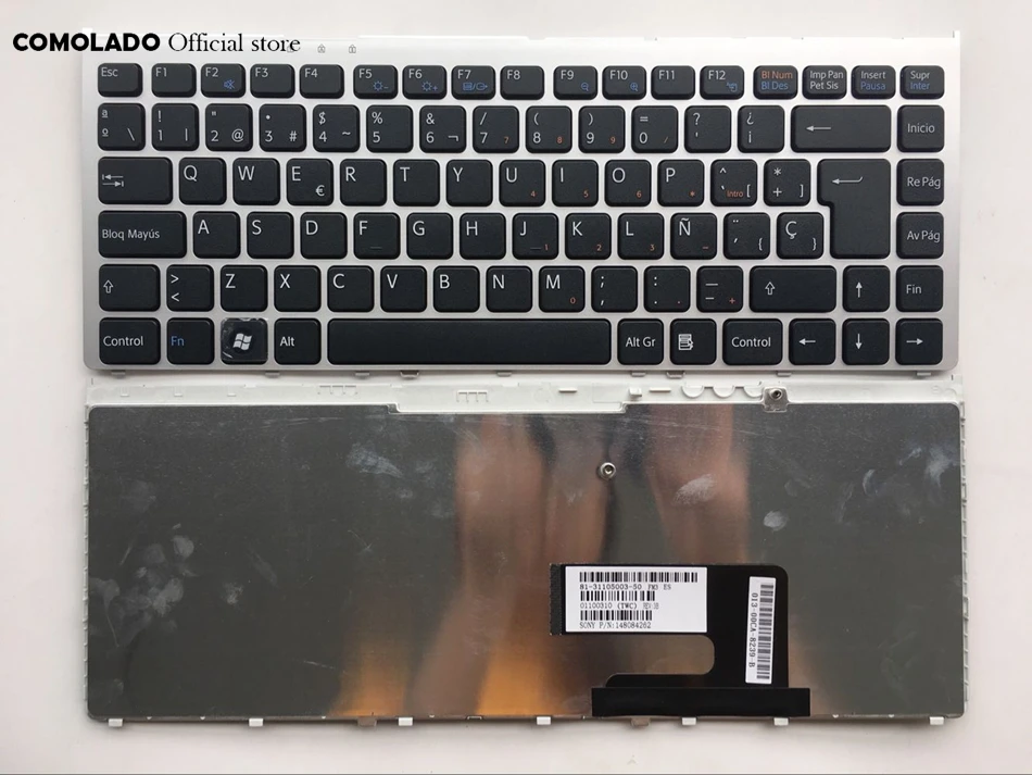 Испанская клавиатура для Sony Vaio VGN-FW FW11 FW130 FW139 FW140 FW145 FW150 FW160 FW170 Series SP Макет |