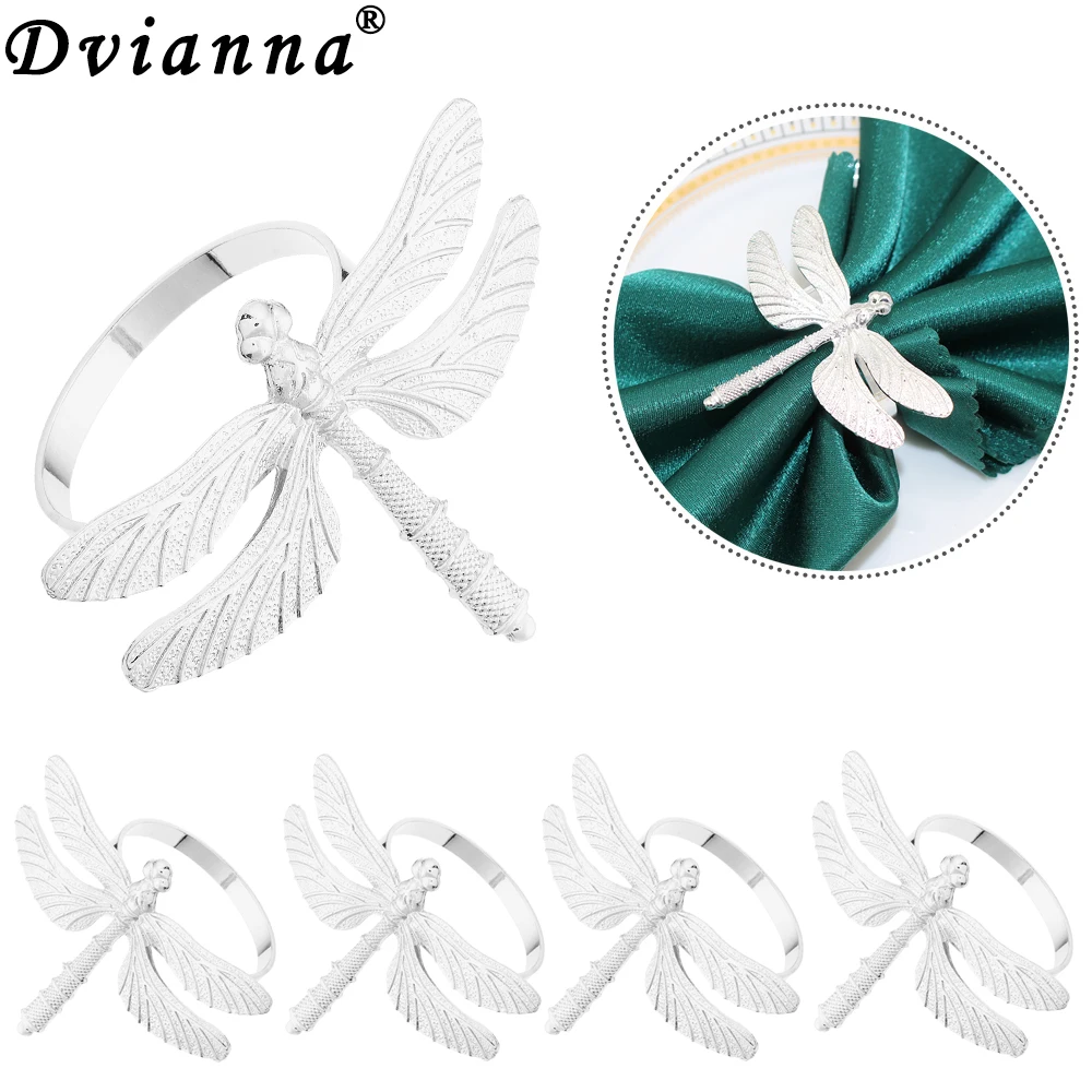 

12Pcs Silver Metal Napkin Rings Holder for Wedding Christmas Fathers Day Thanksgiving Easter Halloween Table Decorations HWM86