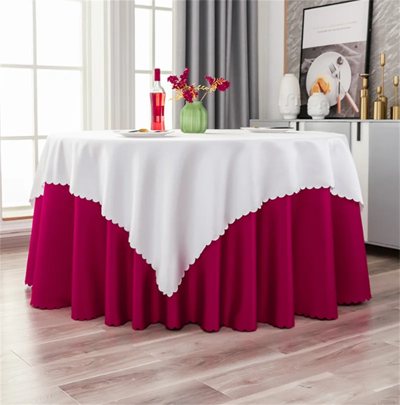 

Скатерти для отеля чистый цвет, круглый стол, более высококлассная Двойная Ткань
