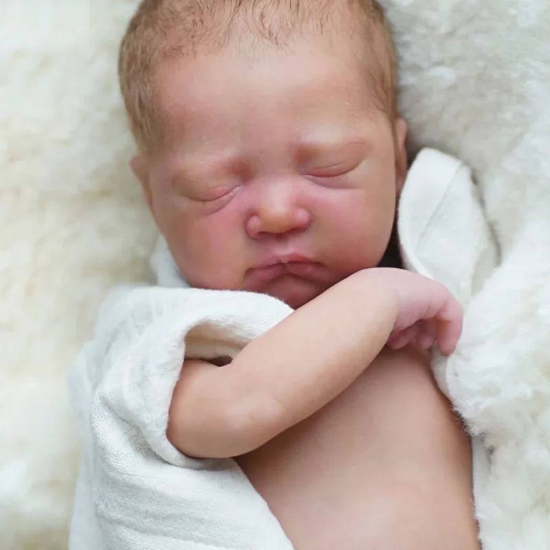 

DIY KIT 16Inch Premium Baby Size Reborn Doll Kit Mariza Sleeping Baby Unfinished Doll Parts(Body Cloth + Limbs + Head)