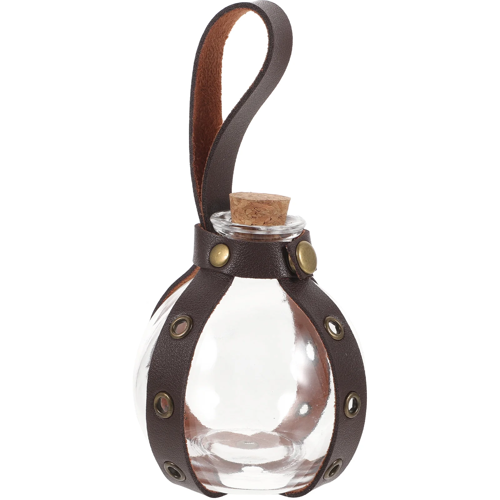 

Cinturón Para Mujer Decorative Bottles Glass Medicine Belt Wooden Renaissance Accessories Women Man Cork
