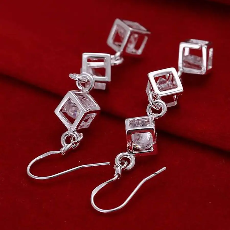 Милые серьги из серебра 925 пробы модный продукт Свадебная вечеринка красивые