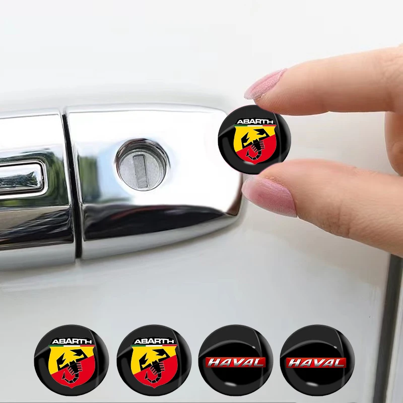 

4Pcs Car Door Lock Hole Anti-blocking Sticker Decorative Accessories For Jeep Grand Cherokee Commander Renegade Wrangler JK JL