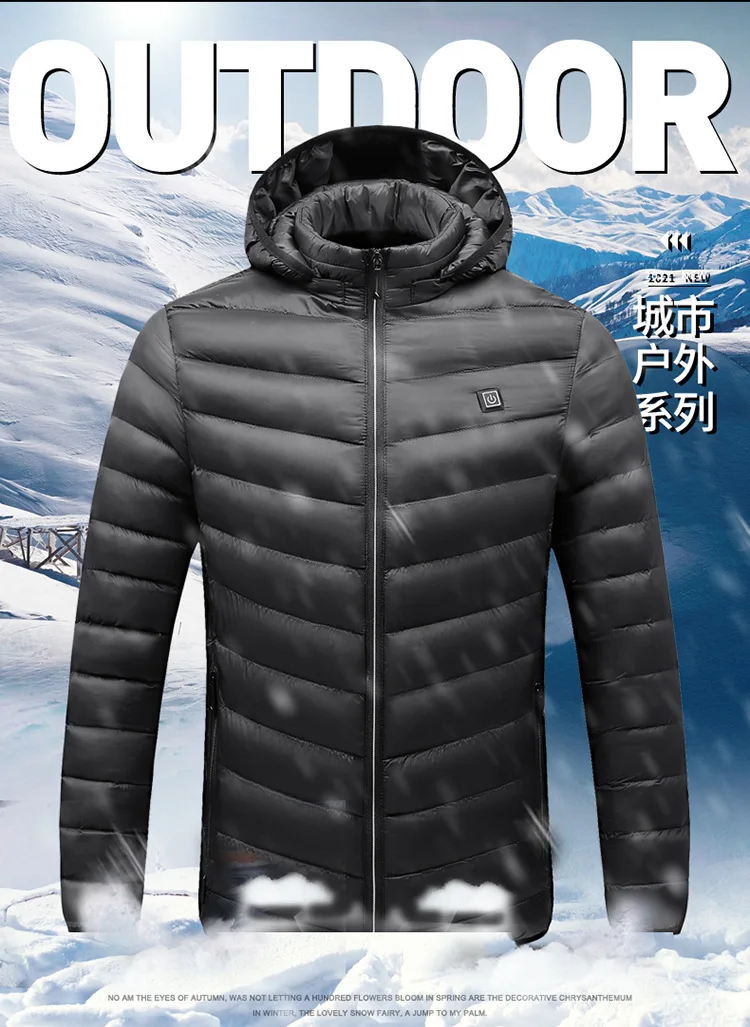 Jacket Plush Thickened Cotton Coat Mens Autumn and Winter Jacket Fashion Multi Size Hoodie