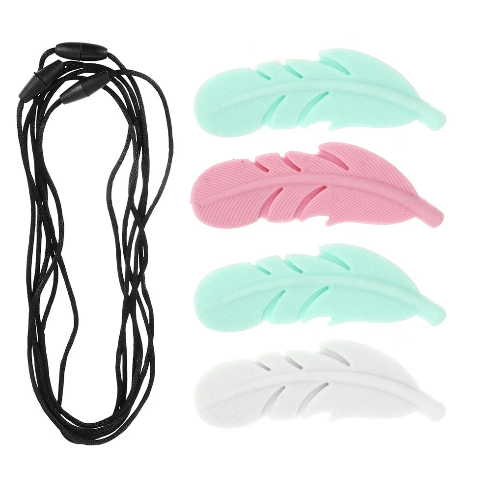 

Anti Drop Chain Teething Tool Chewing Pendant Silicone Necklace Molar Sensory Teether Toy