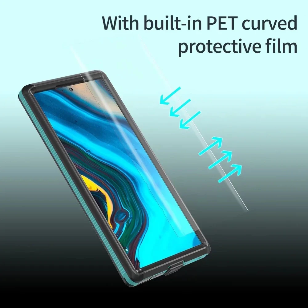 Shellbox IP68 Waterproof Heavy Duty Case for Galaxy S9/S10/S20/S21/S22/S22+/S22 Ultra Shockproof Defender Cover Diving Swim Case