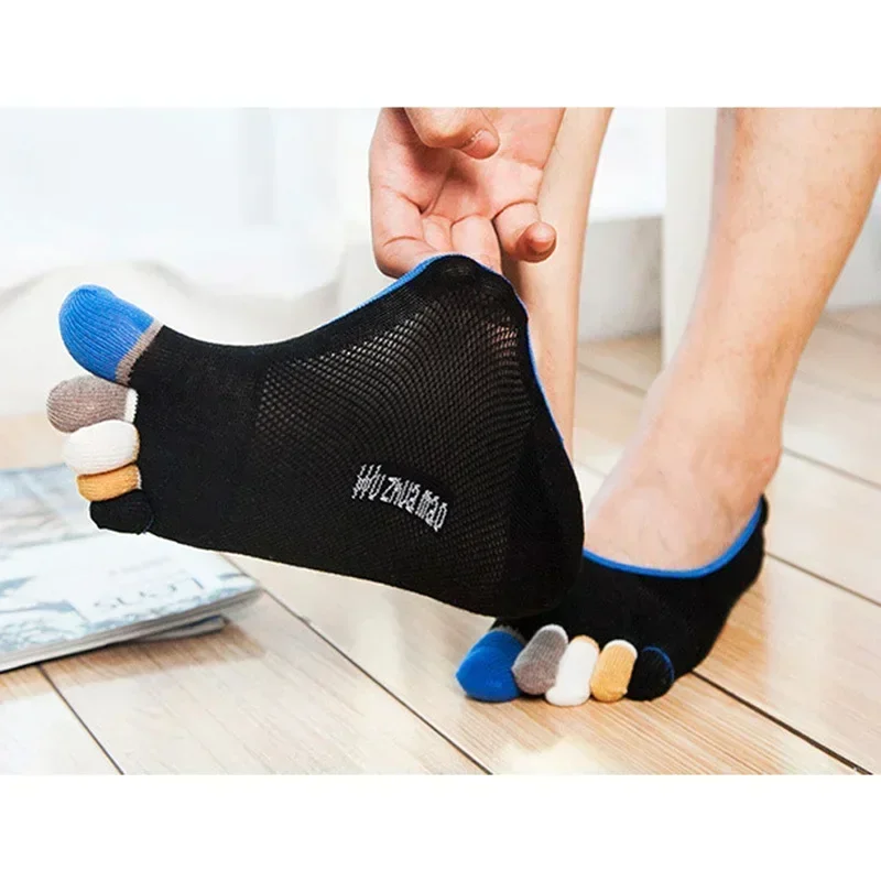 Носки мужские с низким вырезом хлопок черные кофейные синие серые летние ADS099