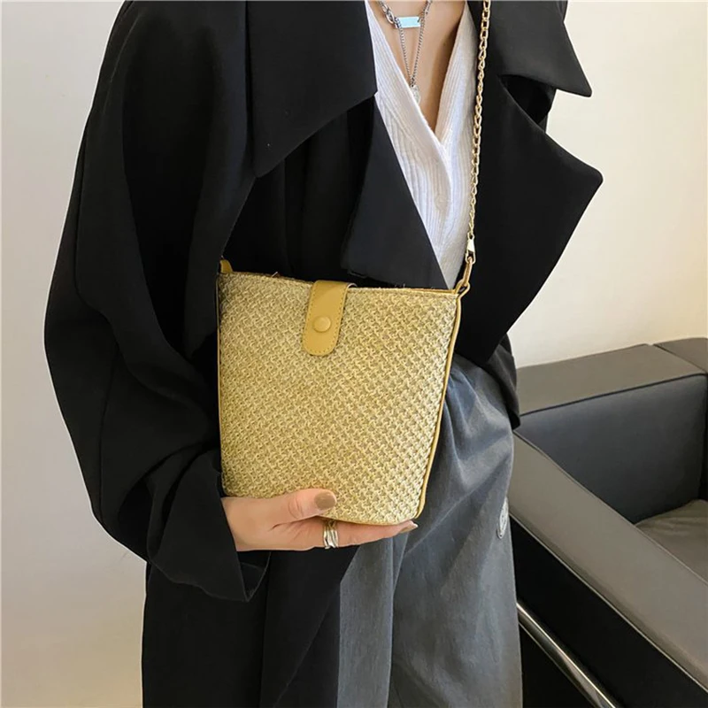 Новая модная маленькая универсальная плетеная Сумочка в западном стиле с