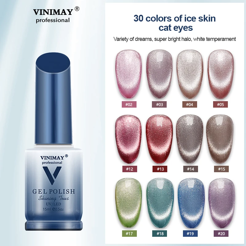 

9D Crystal Cat Eye Gel Nail Polish Holographic UV Soak Off Gel Lacquer Magnetic Hybrid Gel Varnish Nail Art Manicure Accessories