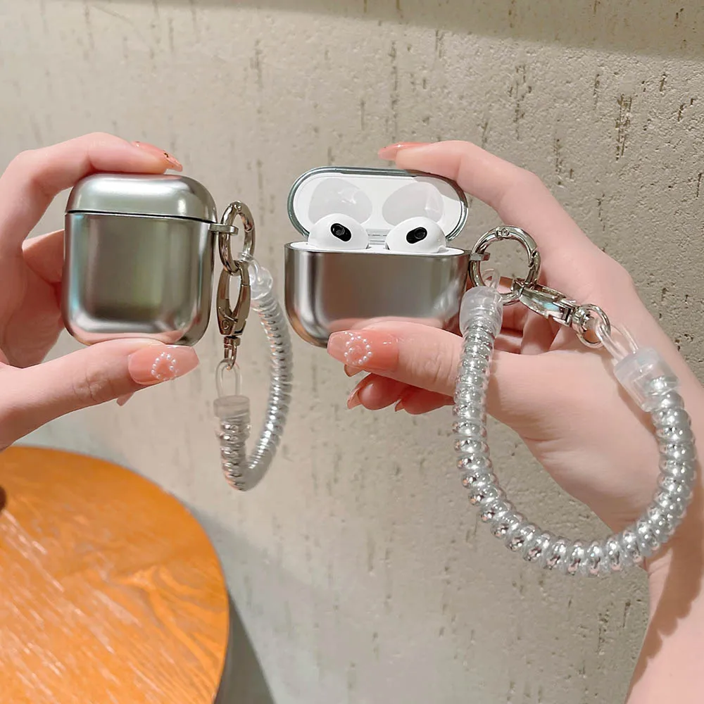 

Роскошный Матовый чехол для наушников Apple Airpods 2 3 Pro, гибкий эластичный ремешок, браслет-цепочка, чехол для наушников Air Pods