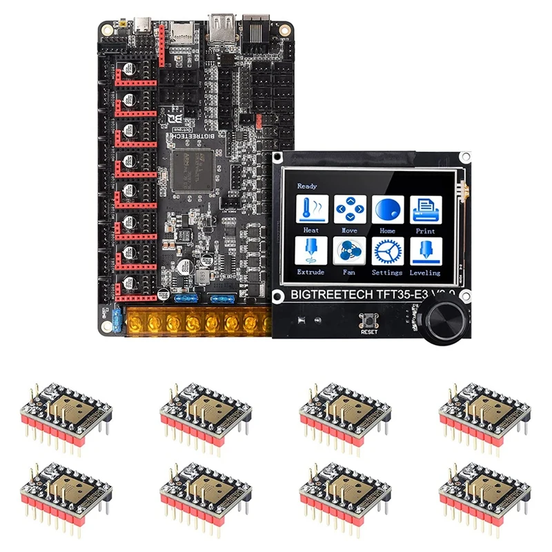 

BIGTREETECH Octopus V1.1 32Bit Control Board +TFT35 E3 V3.0 Touch Screen+TMC2209 V1.2 Stepper Motor Driver DIY Voron 3D Printer