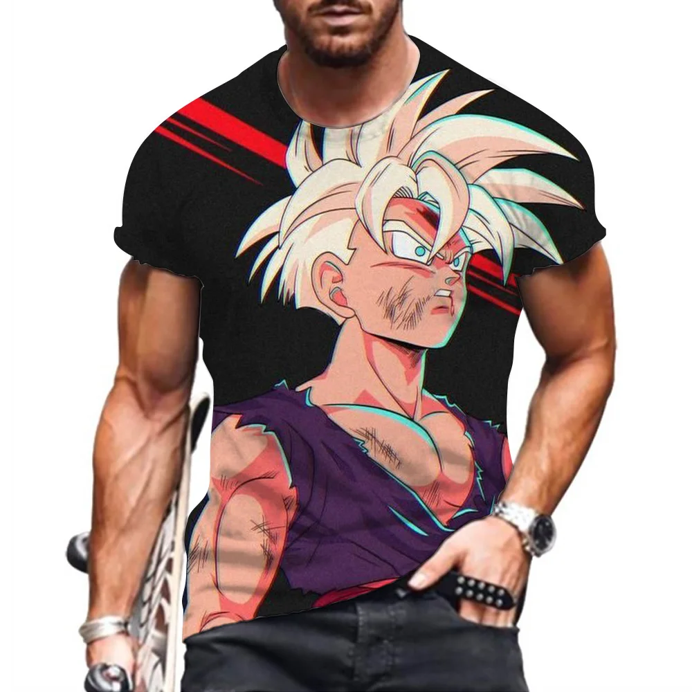 

Anime Cosplay T-shirt Quick Dry Clothing for Boys Men's Party Dragon Ball Print Hip Hop High Quality Z Street T-shirts Top Tops