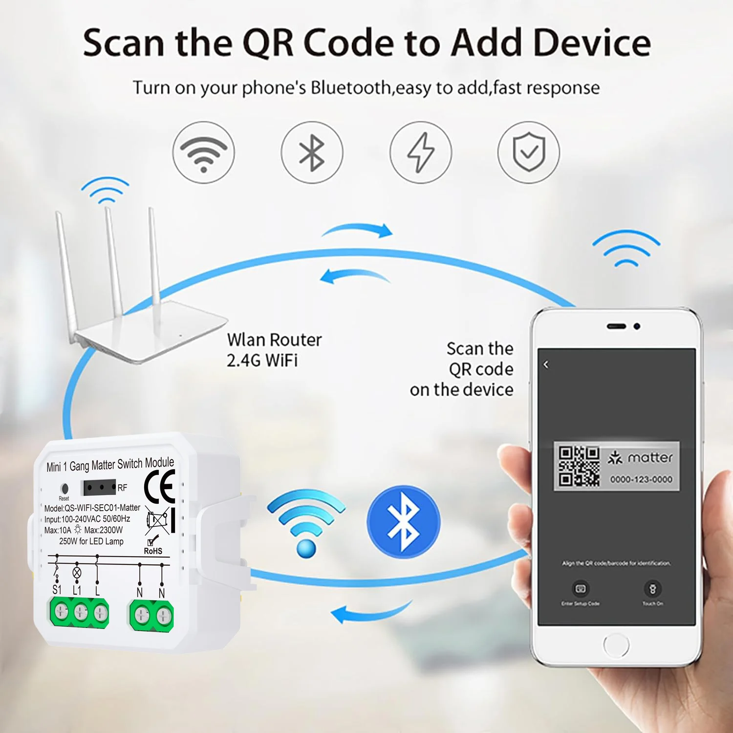 Умный выключатель модуль 1/2/3CH с поддержкой Wi-Fi работает приложением Homekit Siri Smartthings