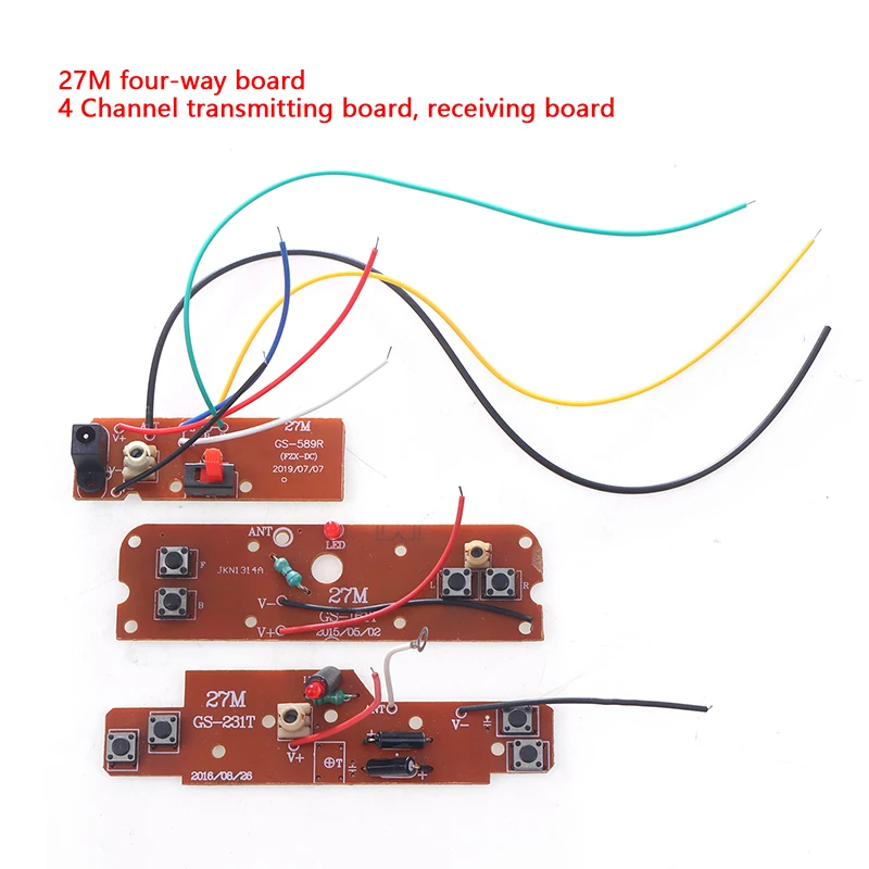 

1pc 27M Four Channel Transmitter Receiver Board For RC Car Remote Control Toys Parts Module High Quality Circuit Board PCBA