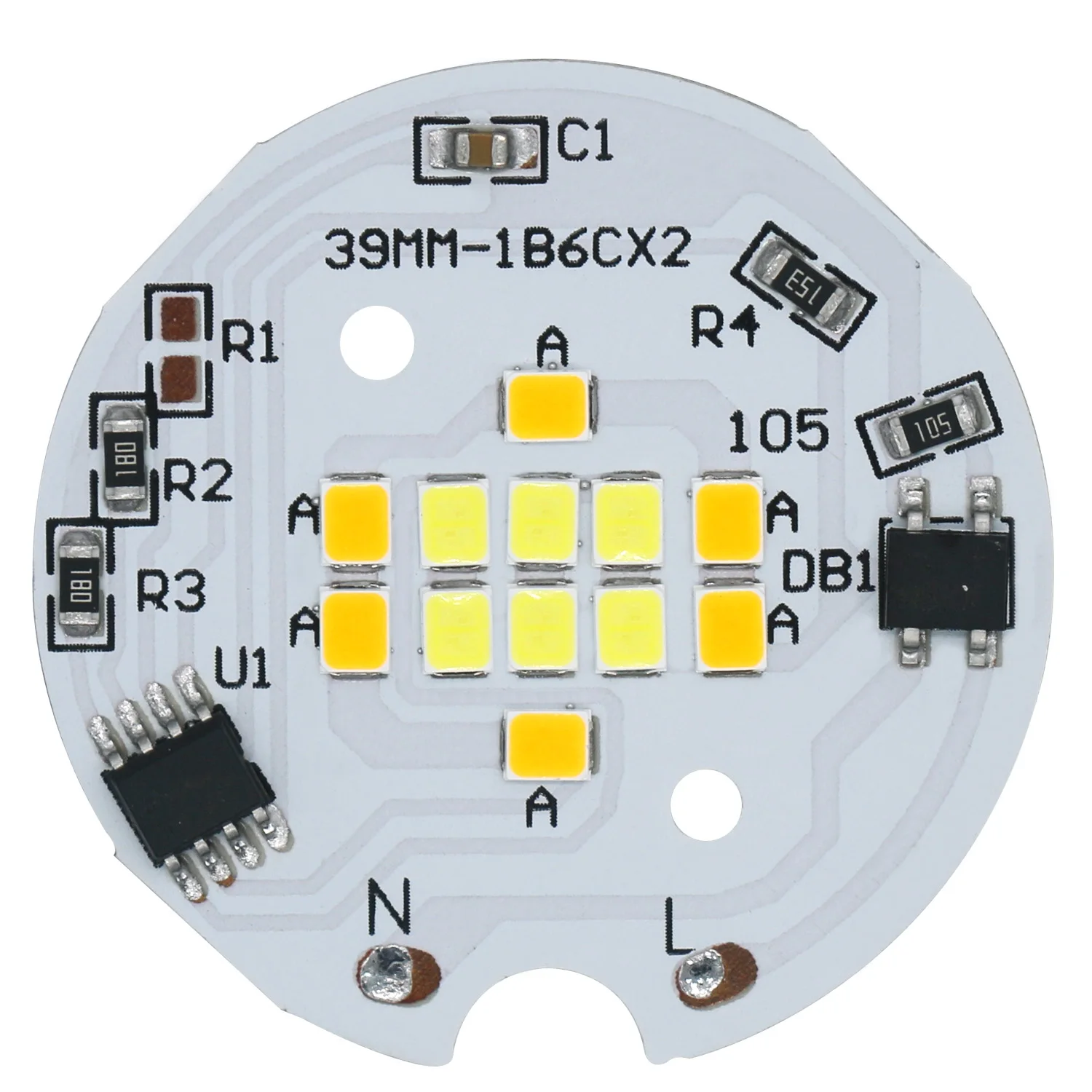 

10pcs LED Cob chip Circular Panel Light 39mm 5W AC220V urface Mounted led ceiling lightled lamp for Home Decoration Two-color