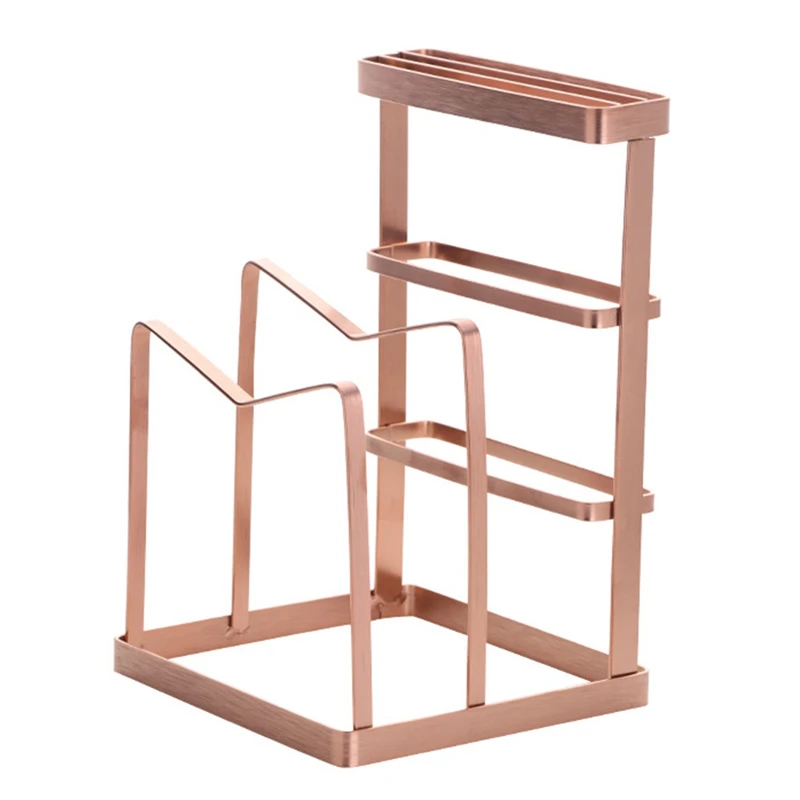 

Knife Drainer Holder Creative Kitchen Knives Storage Rack Pot Lid Cover Shelf Plates Organizer Stand Tool