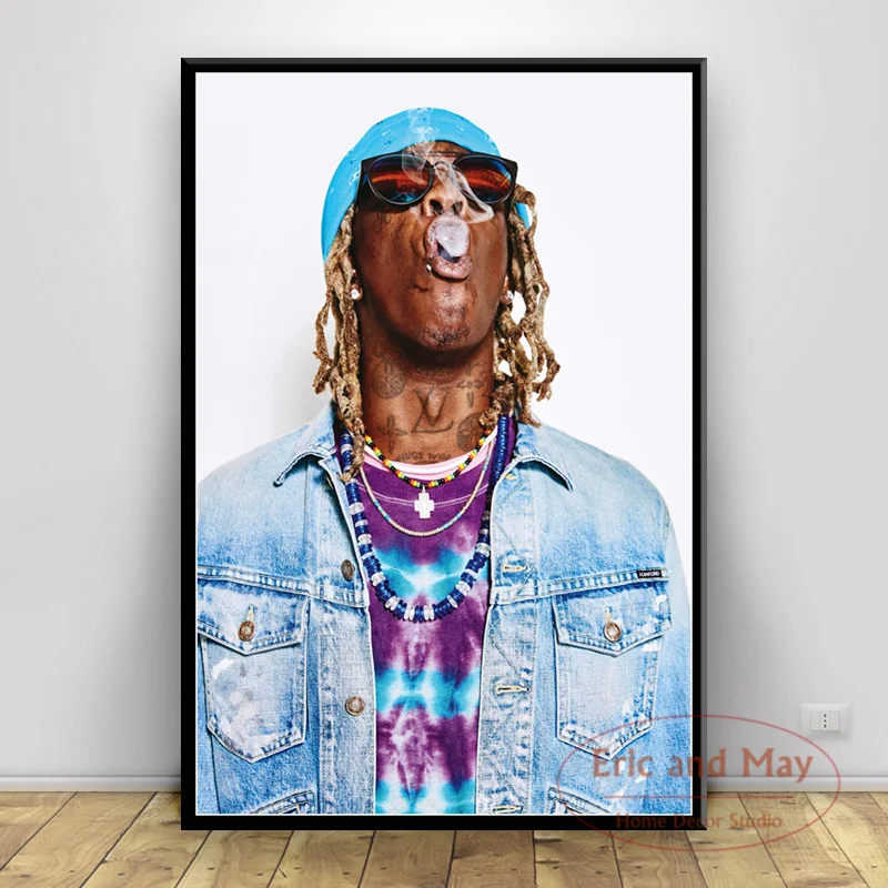 Художественные постеры и принты Young Thug в стиле хип-хоп рэп музыка певец на холсте