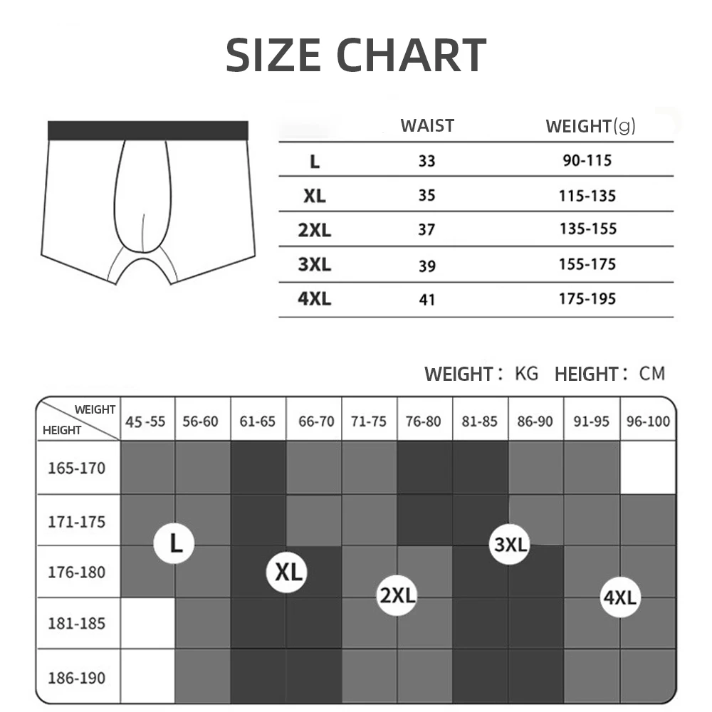 3Pcs Man Underwear Boxer Organic Cotton Underpants Breathable Men Comfortable Elastic Male Pantie Plus Size XXXL New