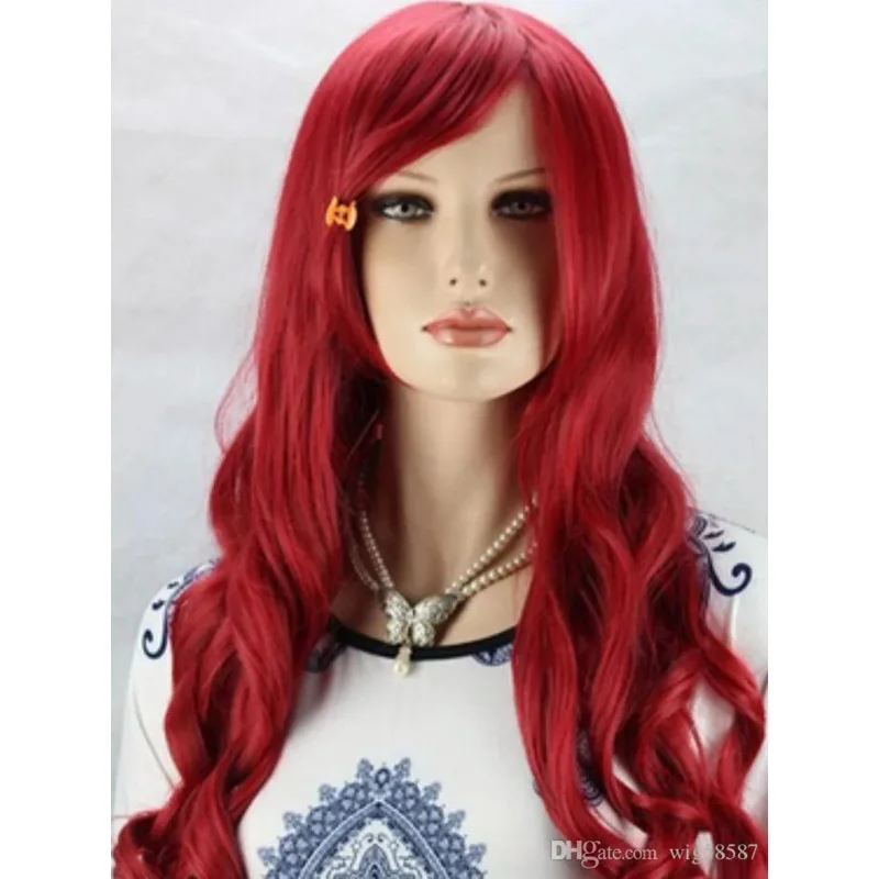 Горячие темно-красные вьющиеся волнистые Фотообои