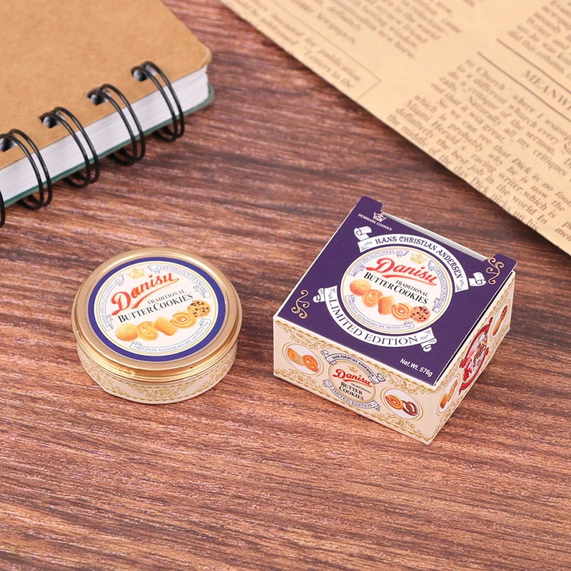 

Dollhouse Miniature Cookies Box 1/12 Scale Mini Chocolate Snacks Box Pretend Play Food for Doll House Kitchen Toy Accessories