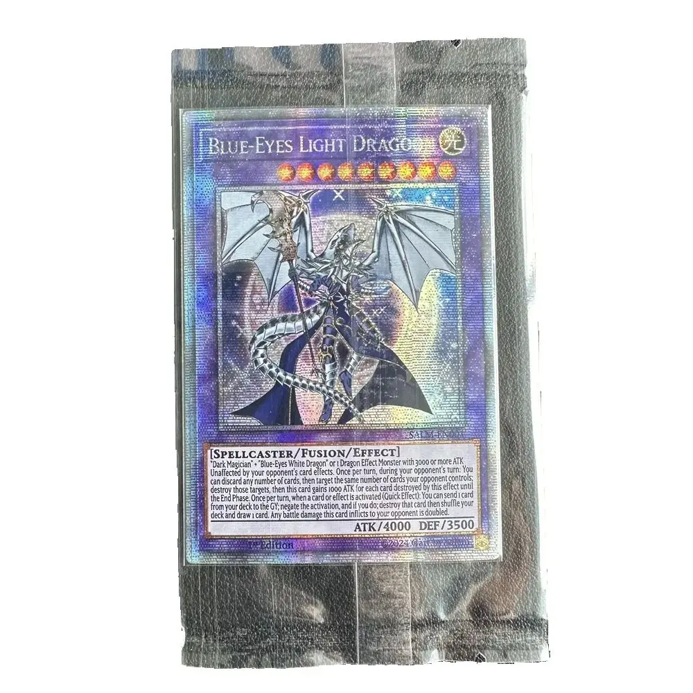 Фото Yu-Gi-Oh Blue-Eyes Light Dragoon Коллекционная карточная игрушка для детей Неоригинальный PSER OCG/TCG/SALM-EN001 Подарочный предмет №2