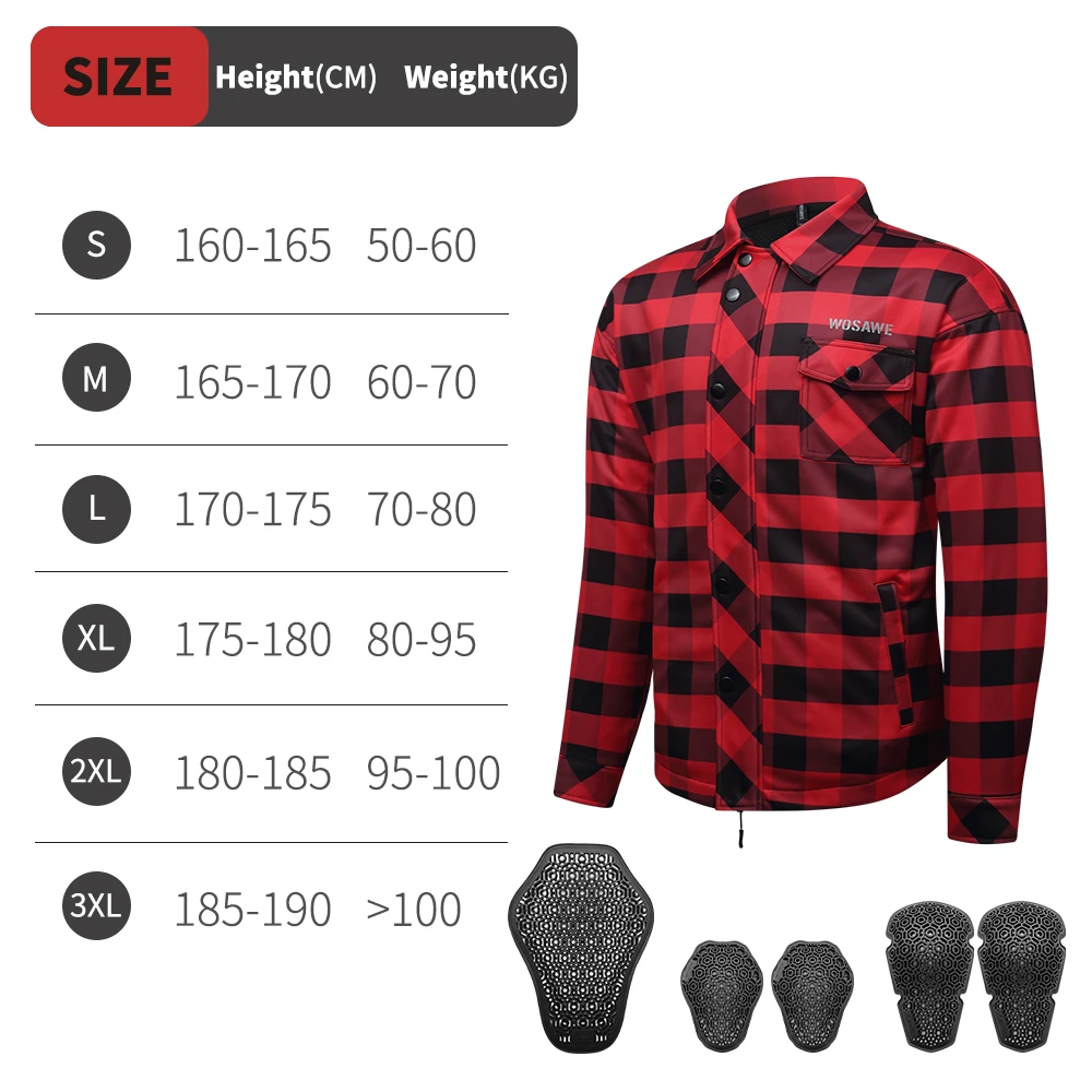 

Мотокуртка WOSAWE: Теплая Зимняя Рубашка В Клетку Для Мотоциклистов, Повседневная Ретро-одежда Унисекс Для Езды На Мотоцикле