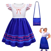 2022 disney summer childrens encanto cartoon comfortable cute dress childrens feifei sleeve a line skirt bag
