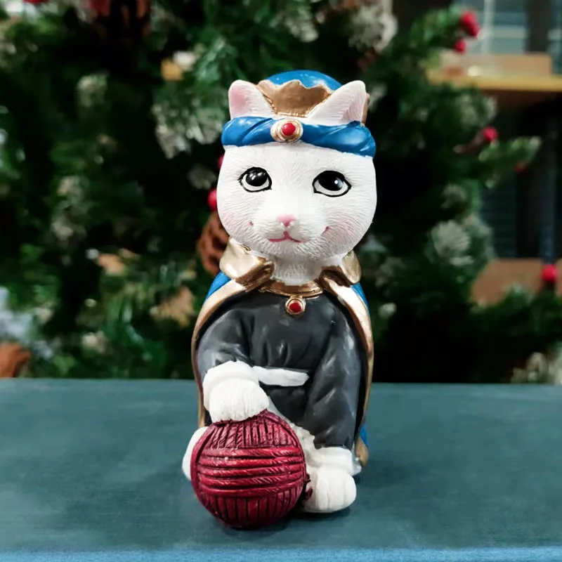 Новогоднее украшение в виде кота из смолы декоративное для дома кошки | Дом и сад