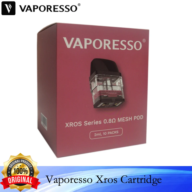 

4-40pcs Original Vaporesso XROS Pod Cartridge XROS Mesh 2ml 0.8 1.0ohm 1.2ohm Pod for XROS /XROS 2 / XROS Mini / XROS Nano Kit