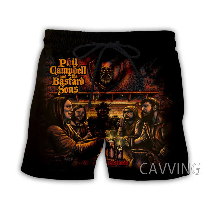 

CAVVING 3D Printed Phil Campbell And The Bastard Sons Summer Beach Shorts Streetwear Quick Dry Casual Shorts Sweat Shorts