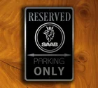 SAAB зарезервировал парковку только металлический жестяной фотографический Знак подарок