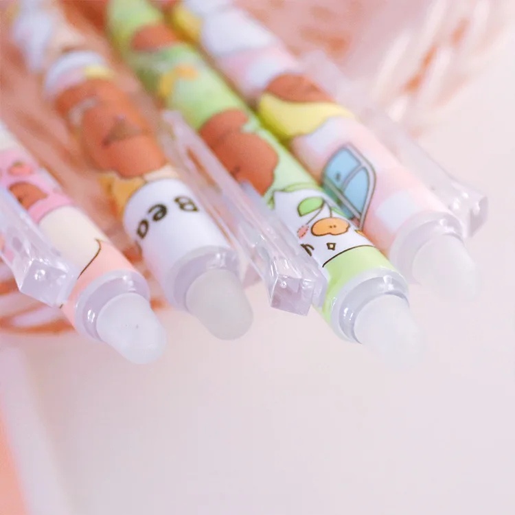 4 шт./лот Kawaii Ins кролик медведь механические ручки со стираемыми гелевыми