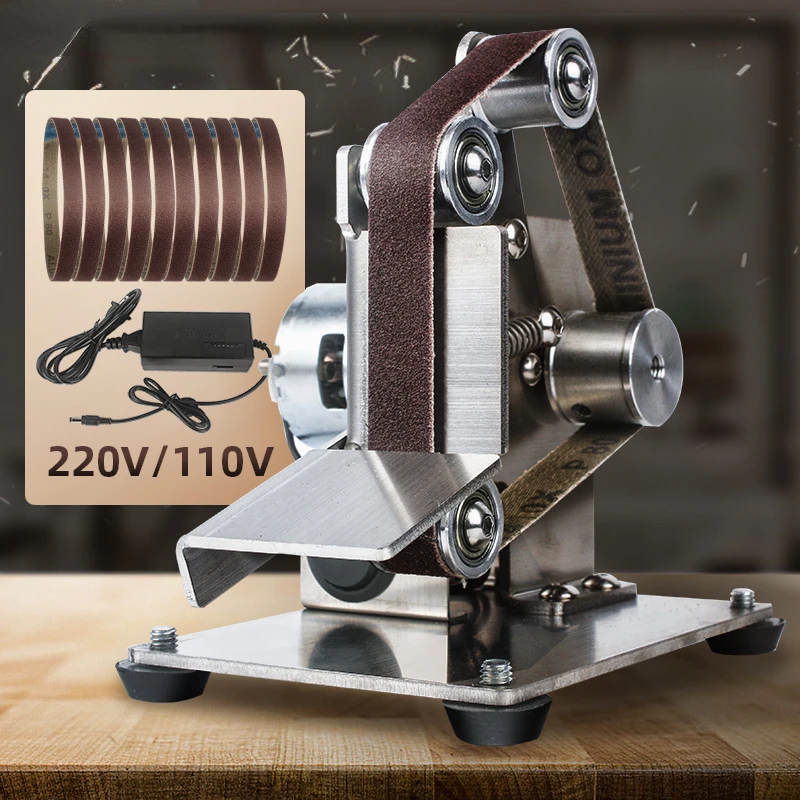 

TUNGFULL Mini Belt Grinding Machine Tool Sharpening Machine Sanding Grinding Electric Sander Home Diy Polisher Machine