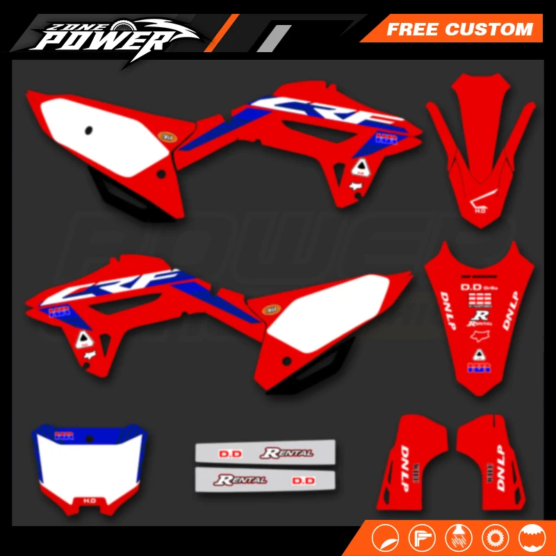 Наборы наклеек с графическими наклейками для мотоцикла Powerzone Honda CRF450R 2021-2023 CRF250