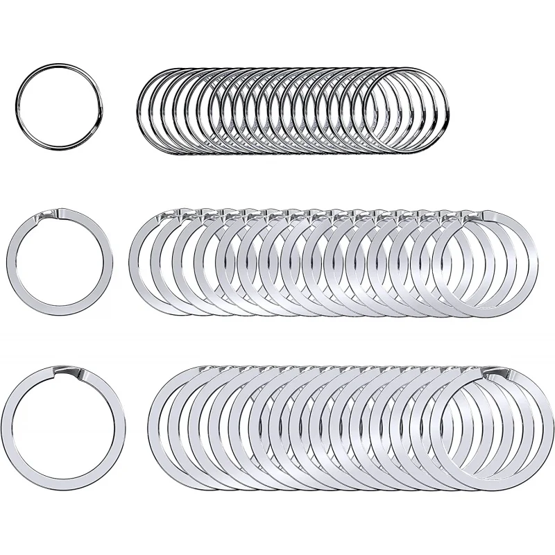 

Key Ring 10 Pcs,Key Rings Keyring Rustproof, Dog Tag 1Pcs Ring Flat Key Rings Rings Split Keyrings for Home Car Keys Attachment