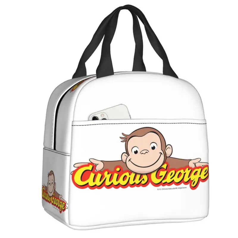 

Милый Забавный Портативный Ланч-бокс любопытного Джорджа для женщин, герметичный охладитель, Термоизолированный Ланч-бокс с едой для детей...