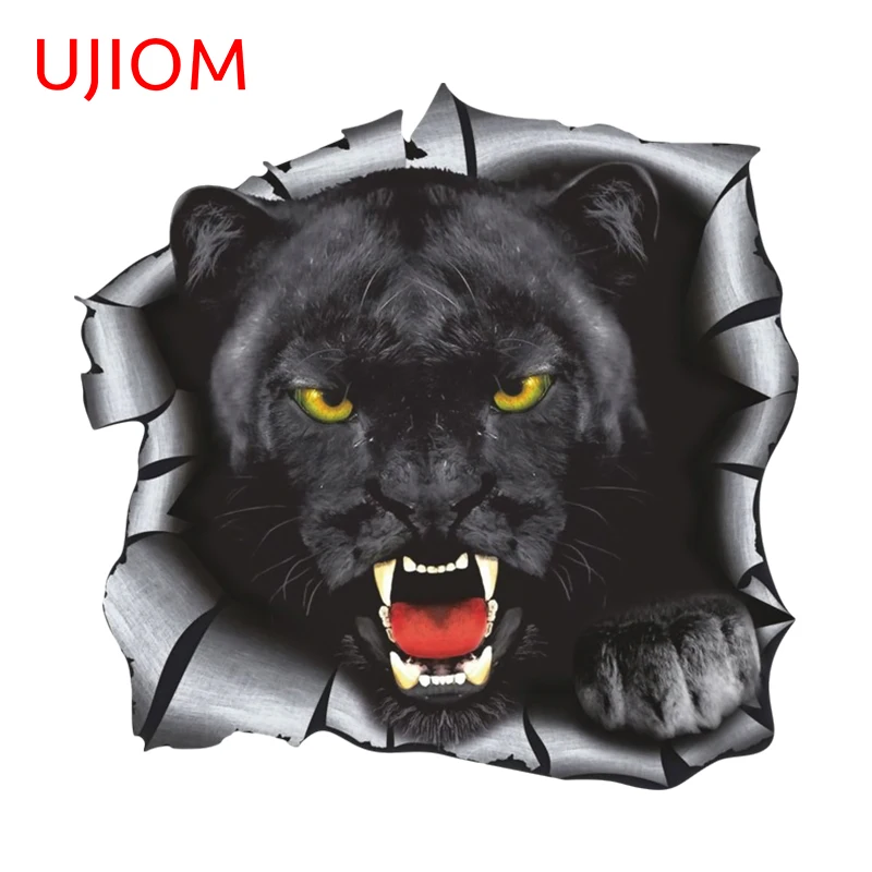 Фото UJIOM яркая наклейка на стену с леопардовым принтом, модная привлекательная наклейка с изображением животных, граффити, солнцезащитная наклейка, подходит для гладких поверхностей №1