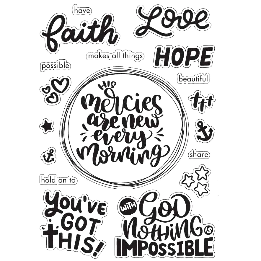 

New Arrival Faith Hope Love Clear Stamp DIY Silicone Seals Scrapbooking/Card Making/Photo Album Decoration clear stamps