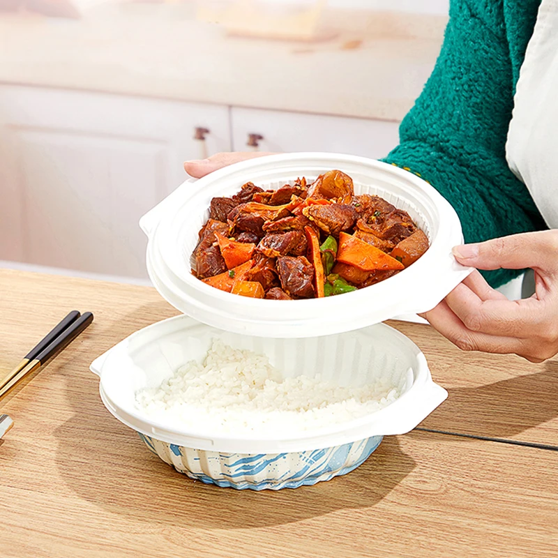 

Udon Noodle Bento Box Leakproof Lid Microwave And Refrigerator Are Available 50pcs Disposable Double-decker Food to-go Boxes