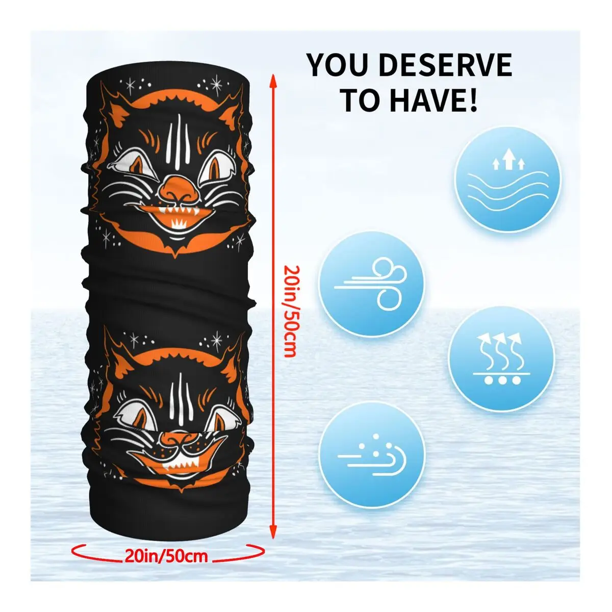 Хэллоуин черный цвет шейный платок маска для лица из полиэстера