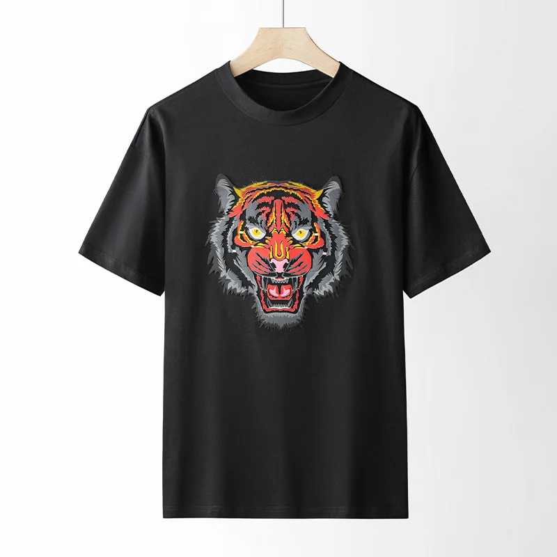 

New 2023 Summer Men’s 100% Cotton Polo Shirt Top Original Designer T-shirt Print Comfortable Breathable Short Sleeve
