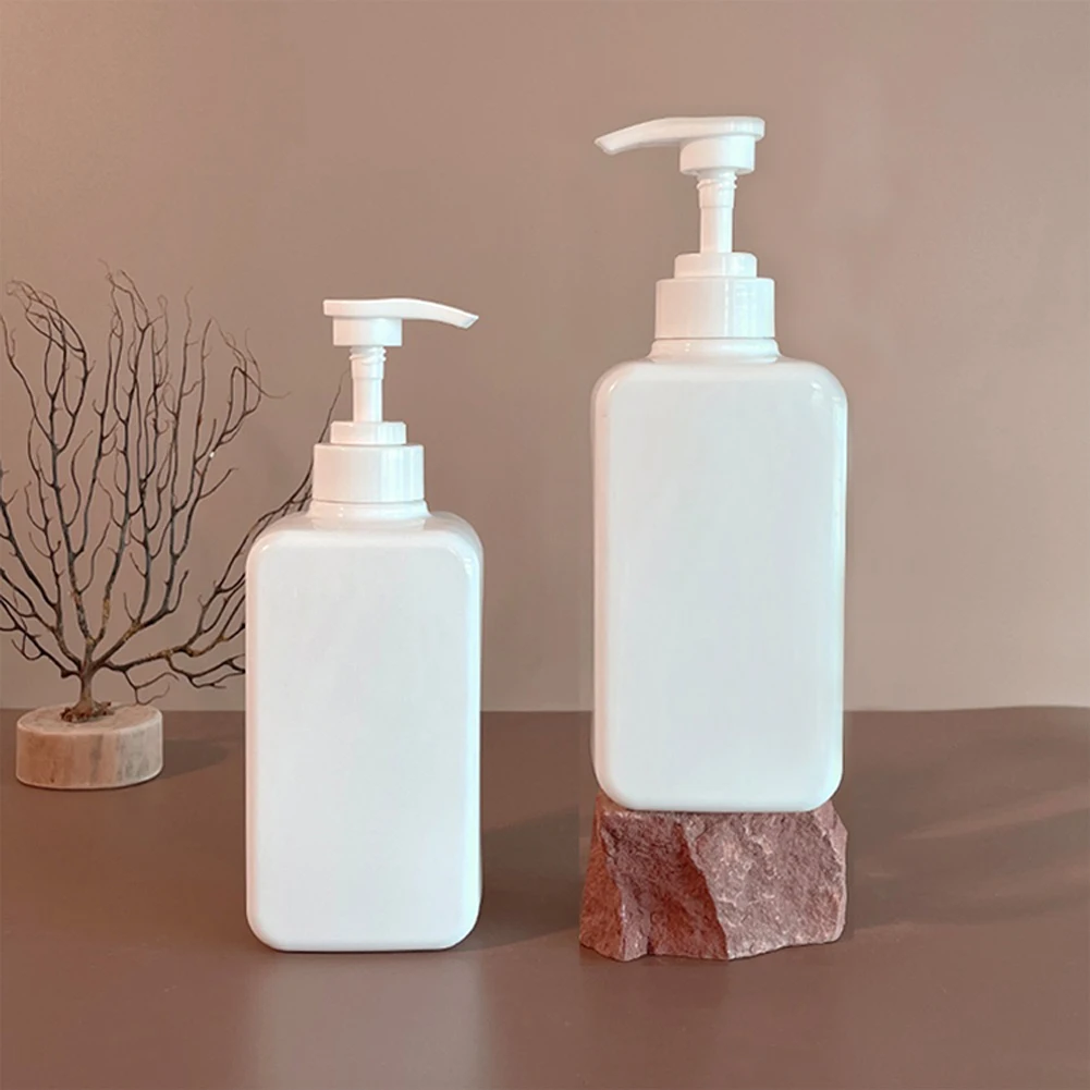 

Square 500ml Empty Lotion Pump Bottle Pump Shampoo Soap Dispenser Refillable Water New Bathroom Portable Soap Dispensers