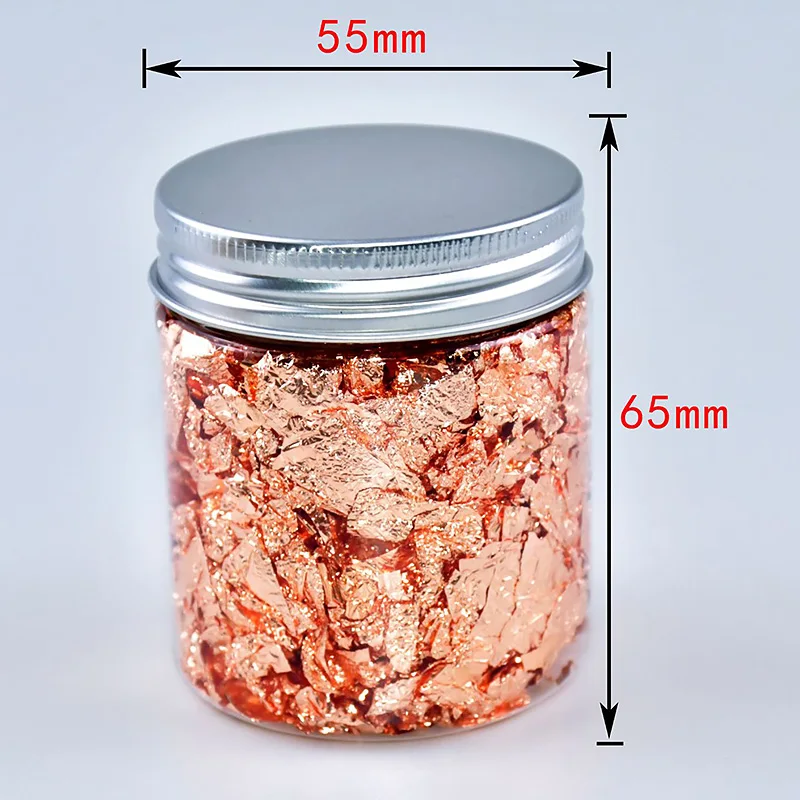 Блестки из Золотой медной фольги блестки листы в виде листьев хлопья для