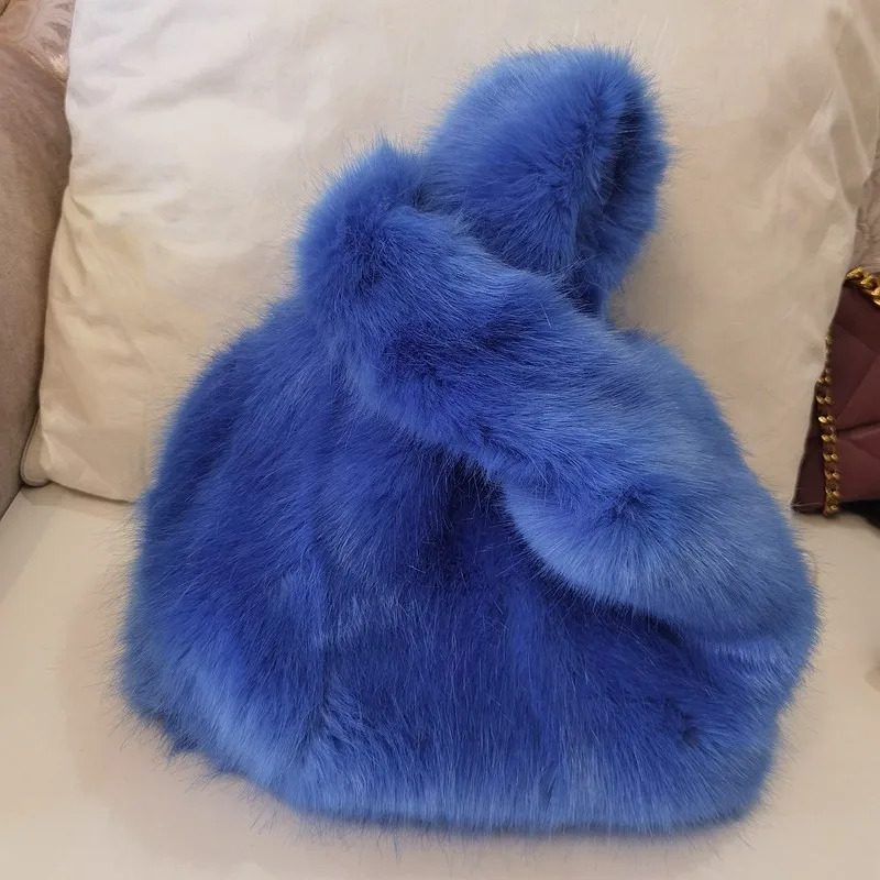 

Модная Меховая Сумочка, новые женские плюшевые сумочки, зеленая, синяя меховая ручная сумка, Женская вместительная сумка-тоут из искусственного меха, высокое качество