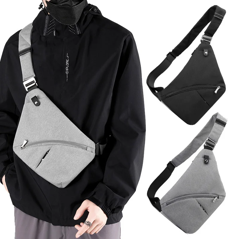 2023 New Men Ultra Thin Anti-theft Small Chest Bag Mini Cross Body Bags Male One Shoulder Sling Bag for Travel Boy Sports Bag