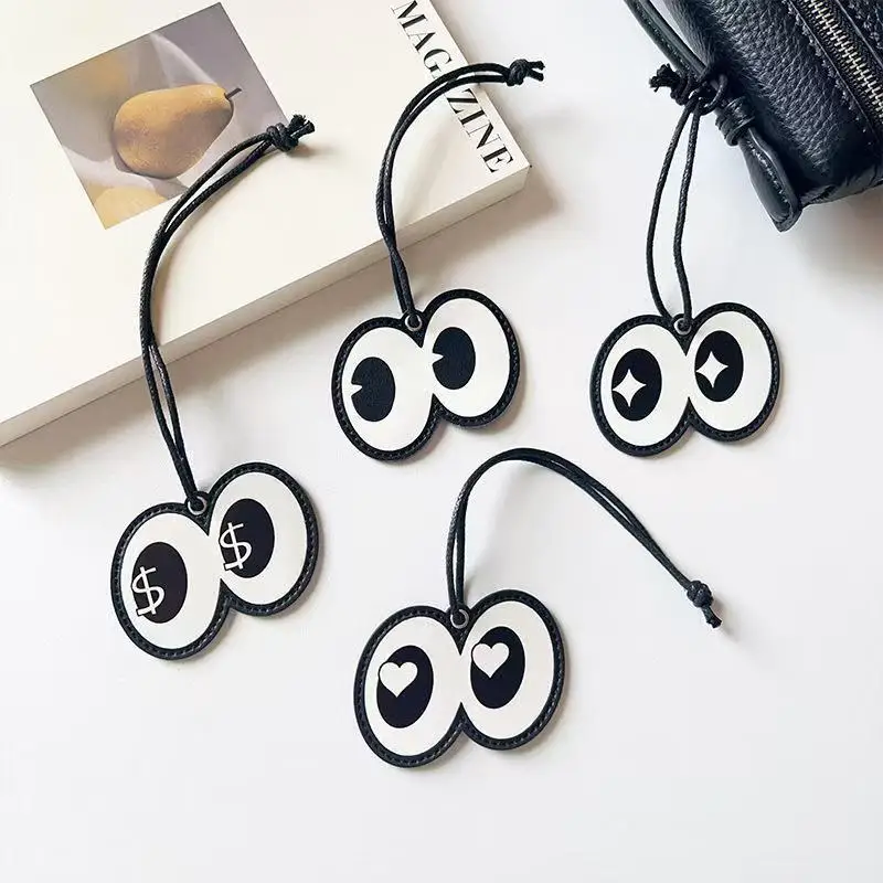 Кожаная сумка с большими глазами подвеска для сумки Longchamp подвесная веревка из